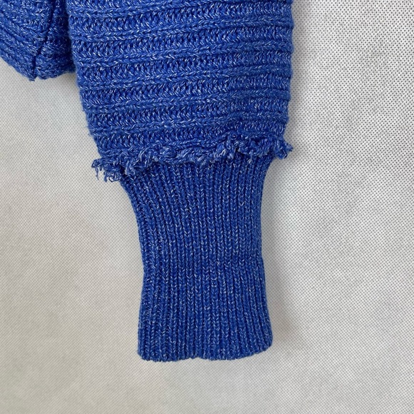 Free People Marlie Pullover Sweater Slouchy Cobalt Blue - Picture 6 of 9